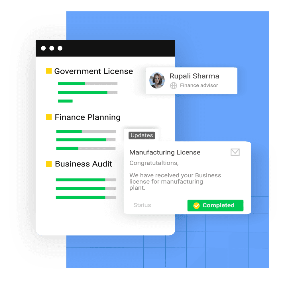 Compliance updates dashboard