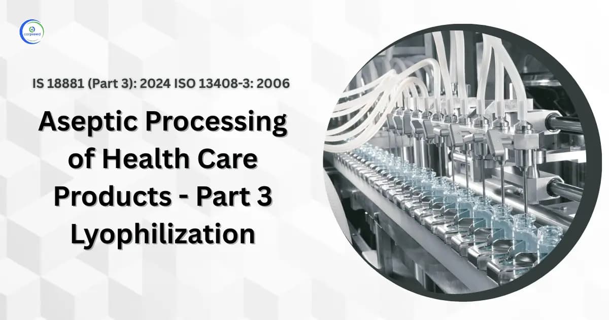 IS 18881 (Part 3): 2024 ISO 13408-3: 2006 Aseptic Processing of Health Care Products - Part 3 Lyophilization