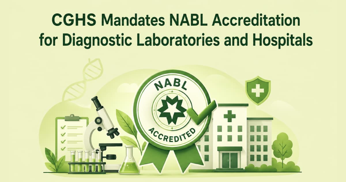 CGHS Mandates NABL Accreditation for Diagnostic Laboratories and Hospitals