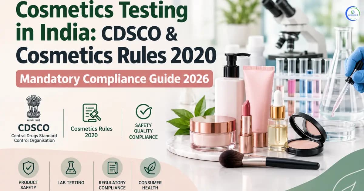 Cosmetics Testing in India: CDSCO & Cosmetics Rules 2020 Mandatory Compliance Guide 2026