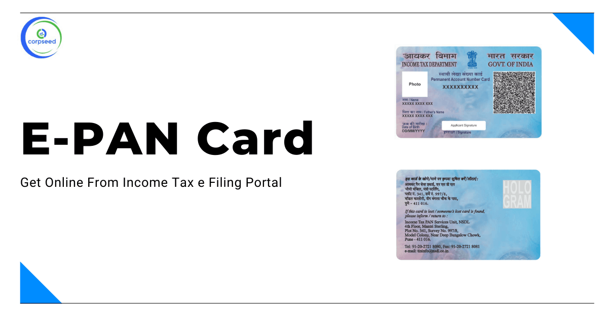e-PAN Card โ Get Online From Income Tax e Filing Portal