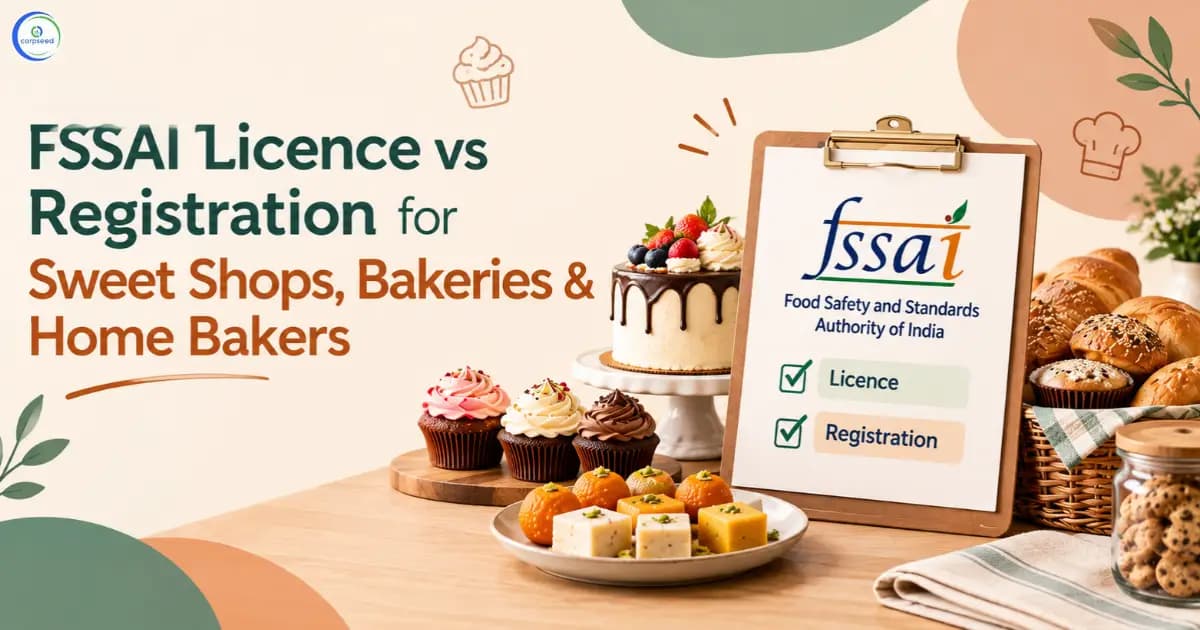 FSSAI Licence vs Registration for Sweet Shops, Bakeries & Home Bakers