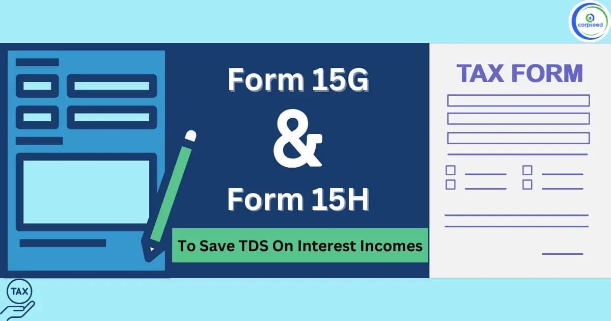 Form 15G, Form 15H to Save TDS on Interest Incomes