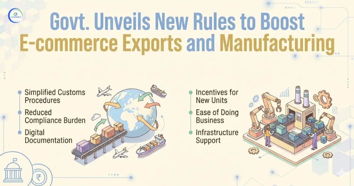 Govt. Unveils New Rules to Boost E-commerce Exports and Manufacturing