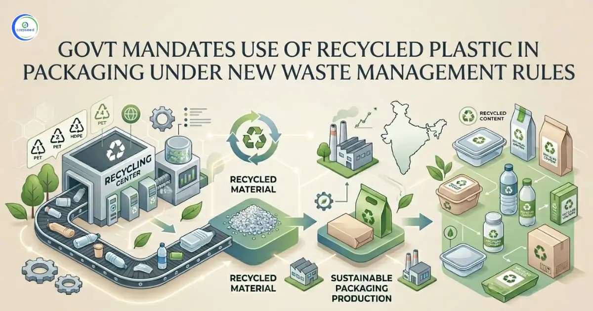 Govt. Makes Recycled Plastic Use Mandatory in Packaging under New Rules