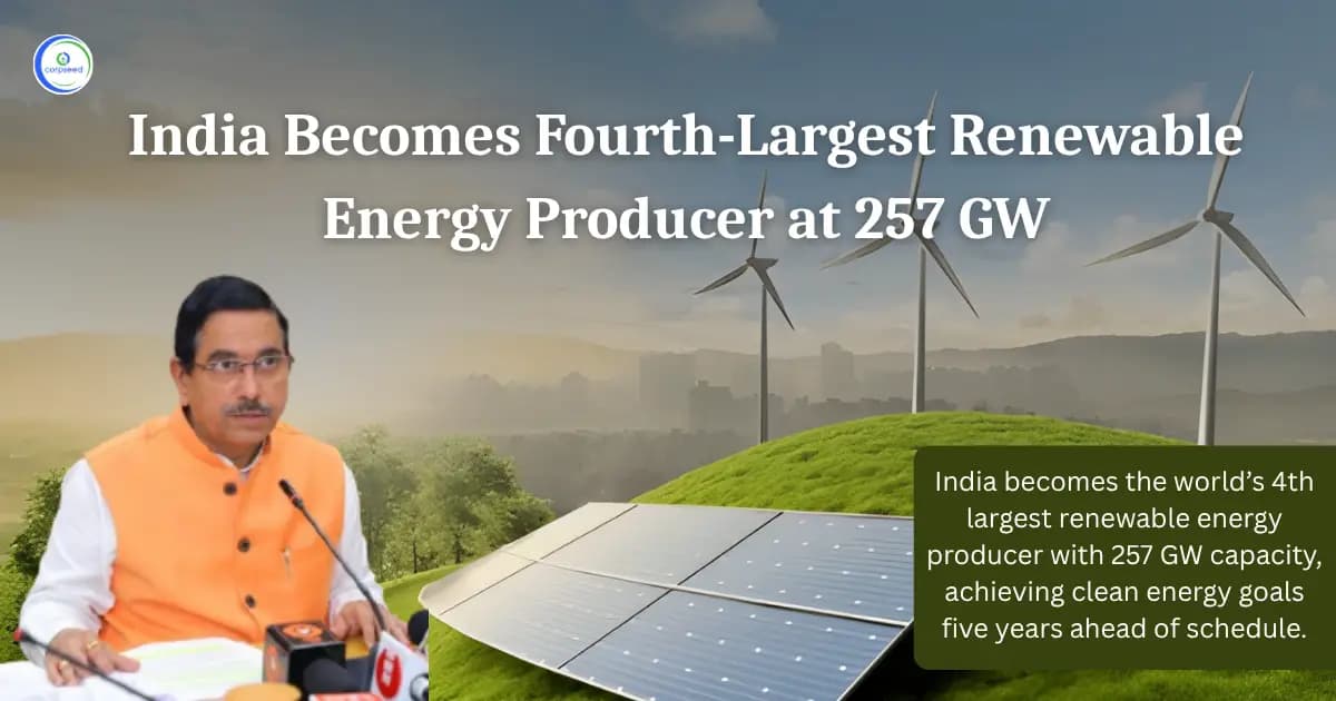 India Becomes Fourth-Largest Renewable Energy Producer at 257 GW