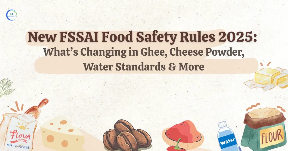 New FSSAI Food Safety Rules 2025: What’s Changing in Ghee, Cheese Powder, Water Standards & More