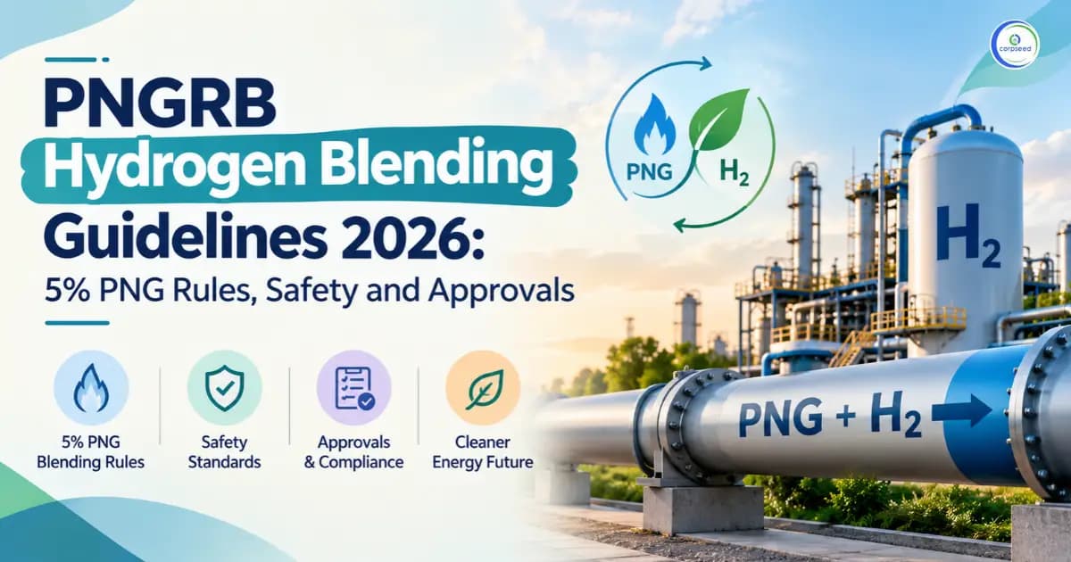 PNGRB Hydrogen Blending Guidelines 2026: 5% PNG Rules, Safety and Approvals