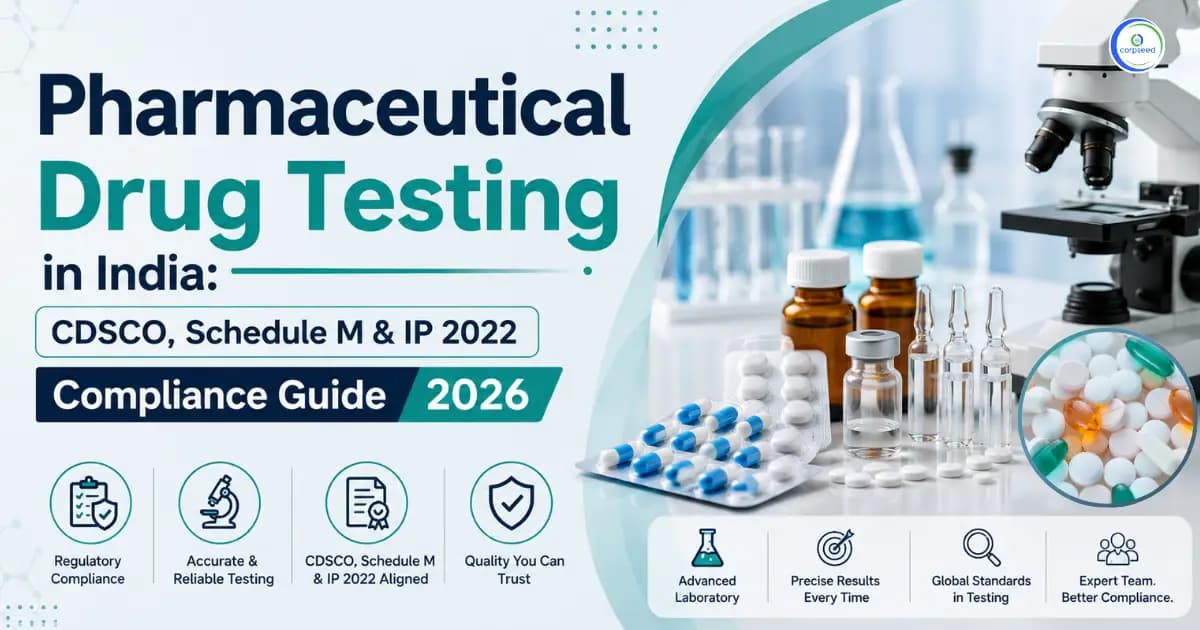 Pharmaceutical Drug Testing in India: CDSCO, Schedule M & IP 2022 Compliance Guide 2026