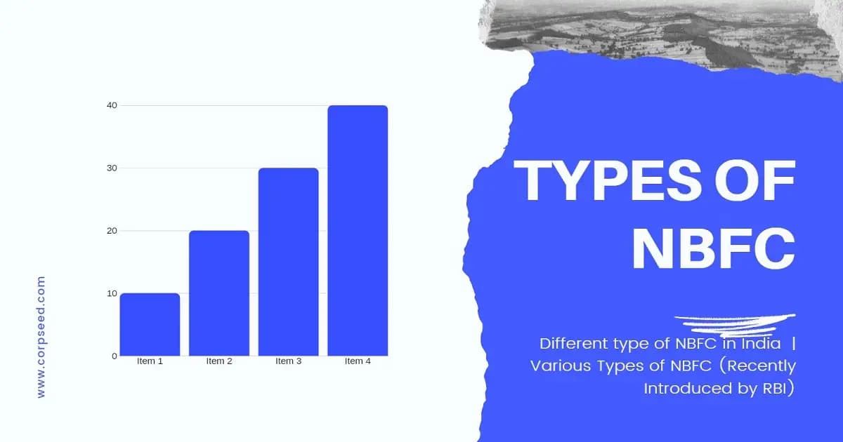 Different type of NBFC in India | Various Types of NBFC (Recently Introduced by RBI)