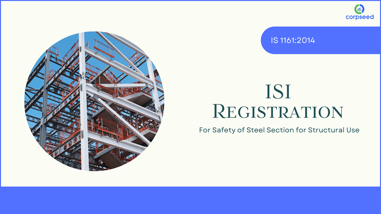 ISI Registration for Safety of Steel Section for Structural Use IS 1161:2014